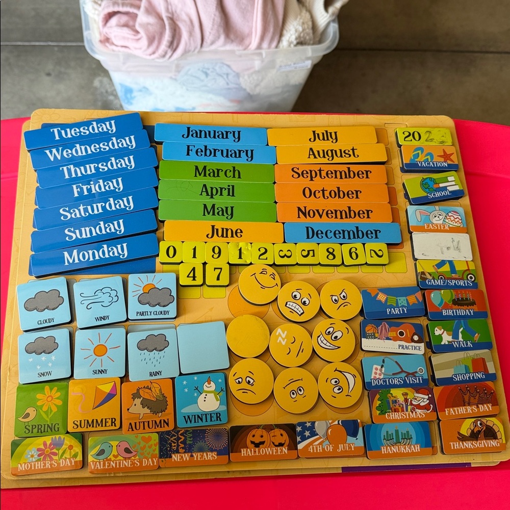 Colorful Educational Calendar Chart - Picture 8 of 8